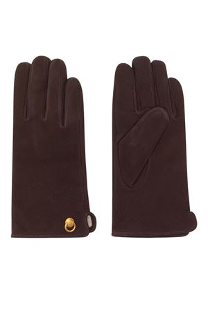 Guanti in morbido camoscio marrone scuro GIANNI CHIARINI | GN11128CMMOKA